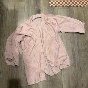 Vintage Pink 100% Silk Women's Kimono Jacket Victoria's Secret